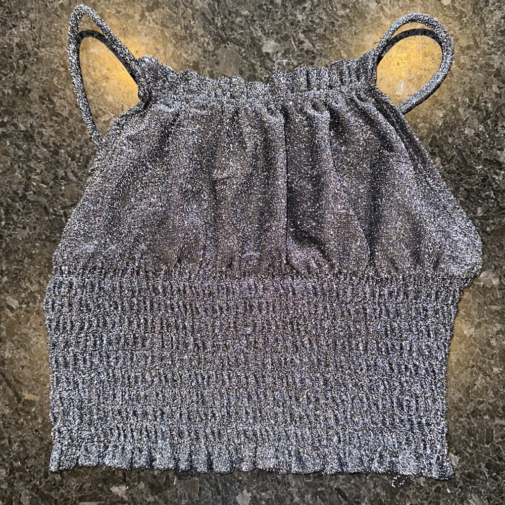 Urban Utfitters Sparkly crop top XS